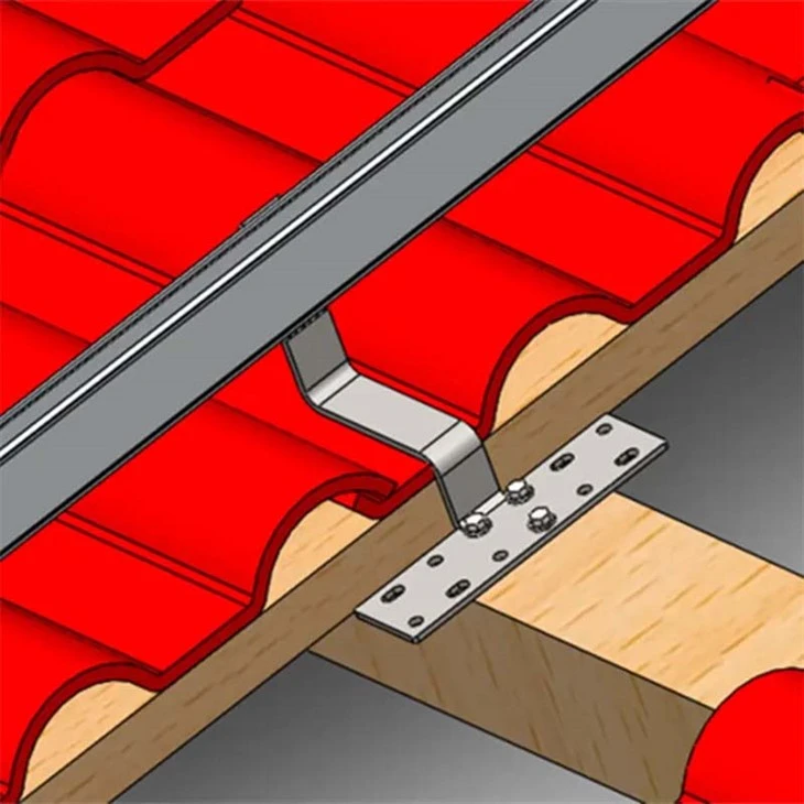 Tile roof solar mounting display image